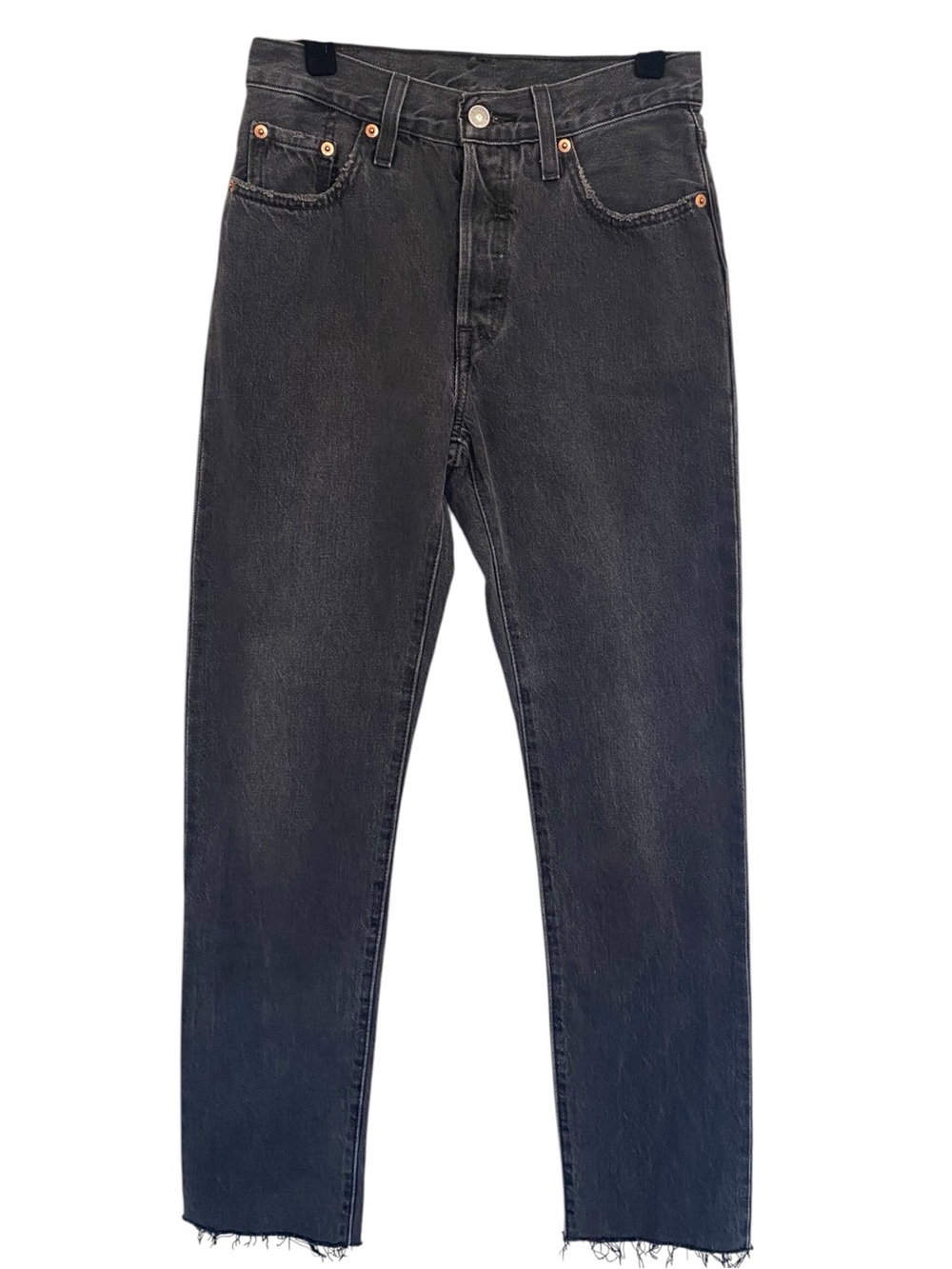 Levi’s Women’s 501 Original High Rise Straight Leg Button Fly Black Jeans 25x30